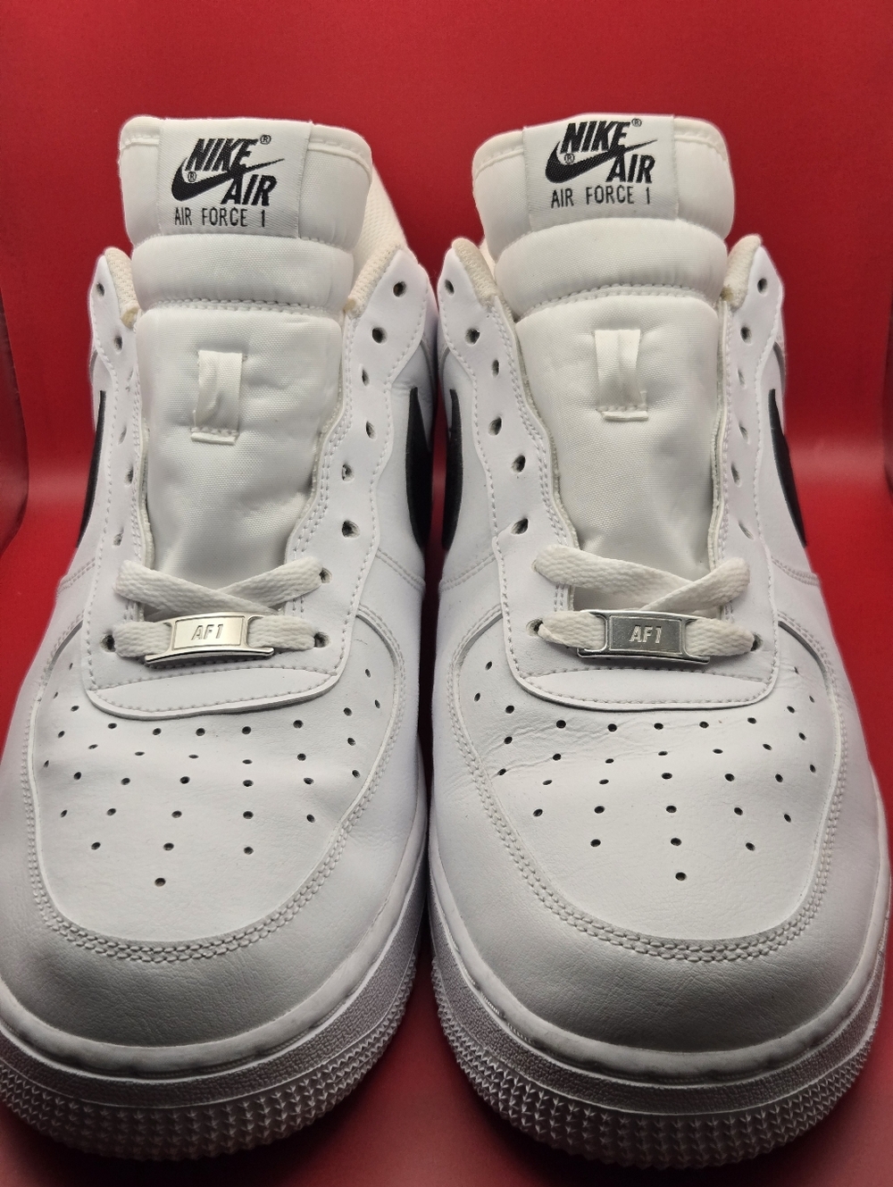 Nike Air Force One White W/Black Swoosh Men’s Size 11 EUC Very Clean! AF1 No Box